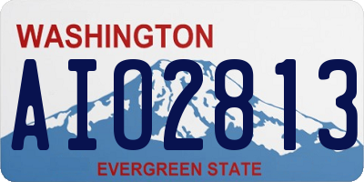 WA license plate AIO2813