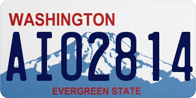 WA license plate AIO2814