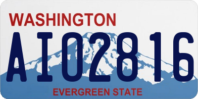 WA license plate AIO2816