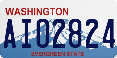 WA license plate AIO2824