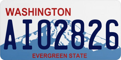WA license plate AIO2826