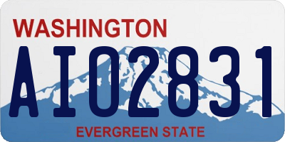WA license plate AIO2831