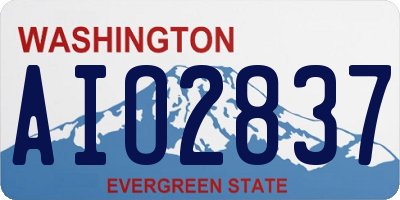 WA license plate AIO2837