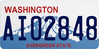 WA license plate AIO2848