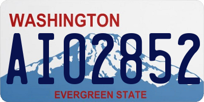 WA license plate AIO2852