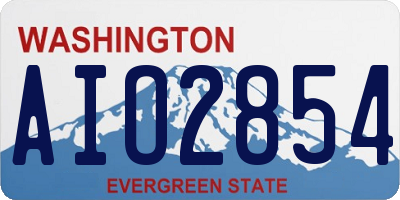 WA license plate AIO2854