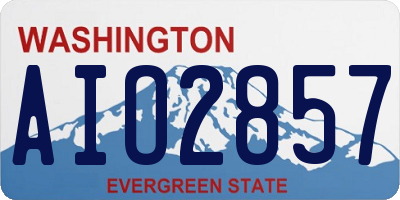 WA license plate AIO2857