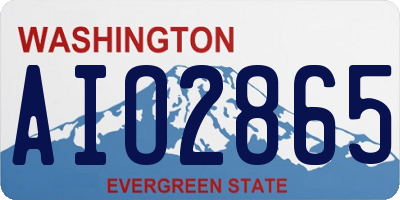 WA license plate AIO2865