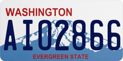 WA license plate AIO2866