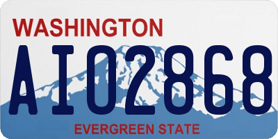 WA license plate AIO2868