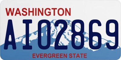WA license plate AIO2869