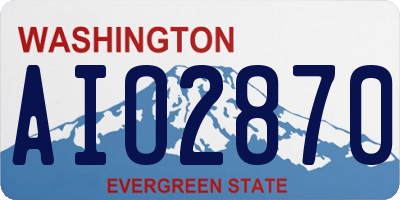 WA license plate AIO2870