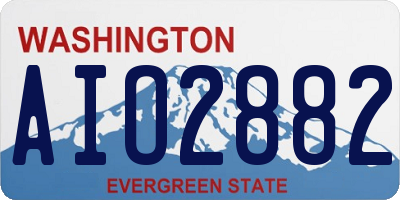 WA license plate AIO2882