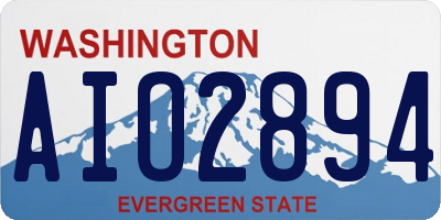 WA license plate AIO2894