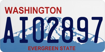 WA license plate AIO2897