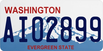 WA license plate AIO2899