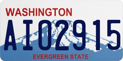 WA license plate AIO2915