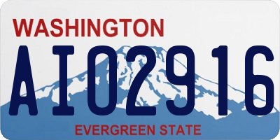 WA license plate AIO2916