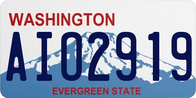 WA license plate AIO2919