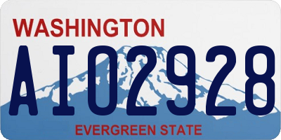WA license plate AIO2928