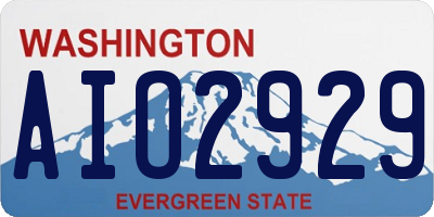 WA license plate AIO2929