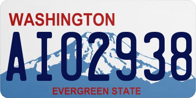 WA license plate AIO2938