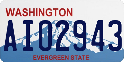 WA license plate AIO2943