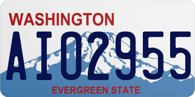 WA license plate AIO2955