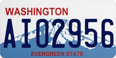 WA license plate AIO2956