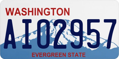 WA license plate AIO2957