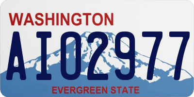 WA license plate AIO2977