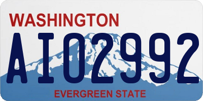 WA license plate AIO2992