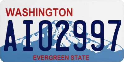WA license plate AIO2997