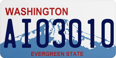 WA license plate AIO3010