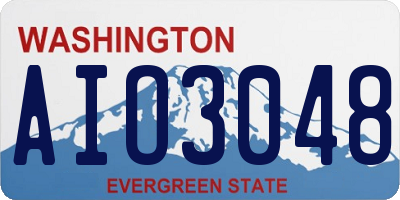 WA license plate AIO3048