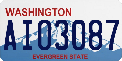 WA license plate AIO3087