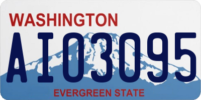 WA license plate AIO3095