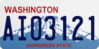 WA license plate AIO3121