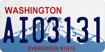 WA license plate AIO3131