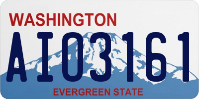 WA license plate AIO3161