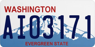 WA license plate AIO3171