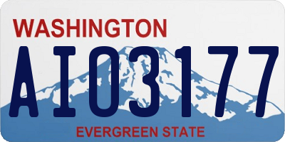 WA license plate AIO3177