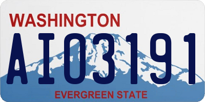 WA license plate AIO3191