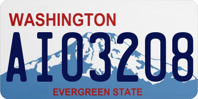 WA license plate AIO3208