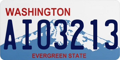 WA license plate AIO3213