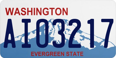 WA license plate AIO3217