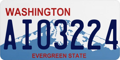 WA license plate AIO3224
