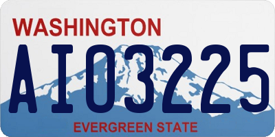 WA license plate AIO3225
