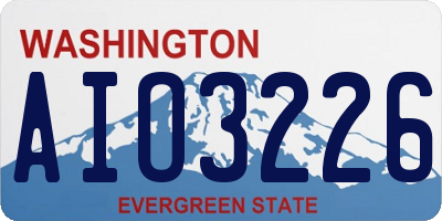 WA license plate AIO3226