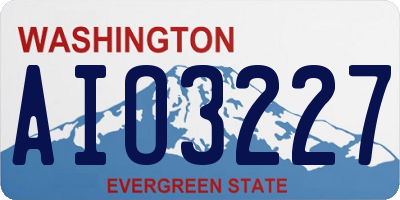 WA license plate AIO3227